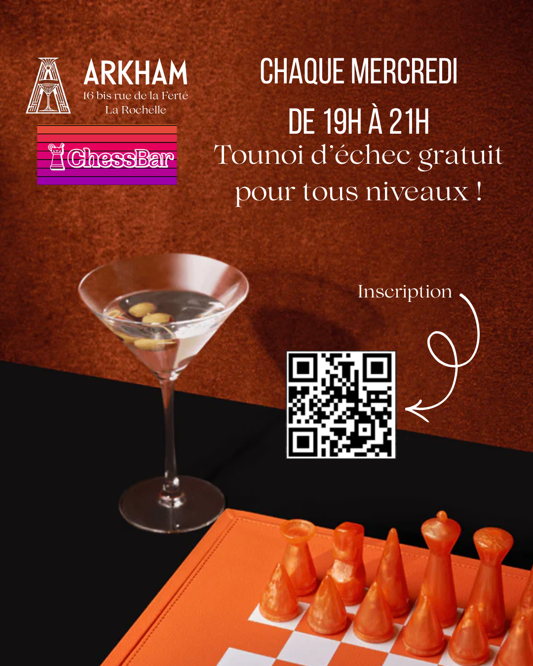 Affiche Soirée échecs